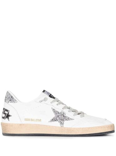Ball Star Sneakers And Glitter Star Detail In Leather Woman - Golden Goose - Modalova
