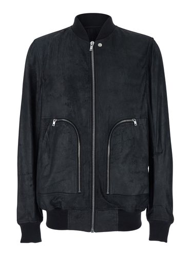 Bauhaus Flight Bomber Jacket With Zipped Pockets On The Front In Leather Man - Rick Owens - Modalova