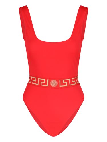 Greca Print One-piece Swimsuit - Versace - Modalova