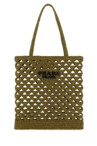 Prada Khaki Straw Handbag - Prada - Modalova