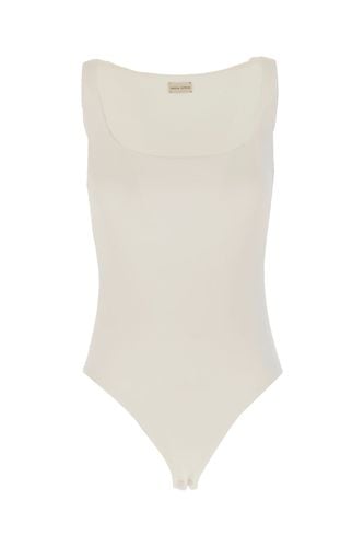 Ivory Stretch Viscose Bodysuit - Magda Butrym - Modalova