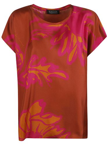 Printed Round Neck Top - Gianluca Capannolo - Modalova