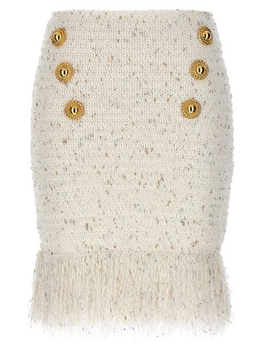 Balmain fringed Tweed Skirt - Balmain - Modalova