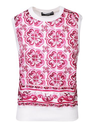 Majolica Print Multicolor Sweater - Dolce & Gabbana - Modalova