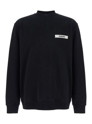 Le Hoodie Gros Grain Crewneck Hoodie With Logo Patch On The Front In Cotton Man - Jacquemus - Modalova