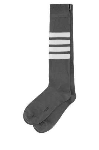 Thom Browne Grey Cotton Blend Socks - Thom Browne - Modalova