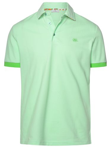 Etro Polo Shirt In Green Cotton - Etro - Modalova