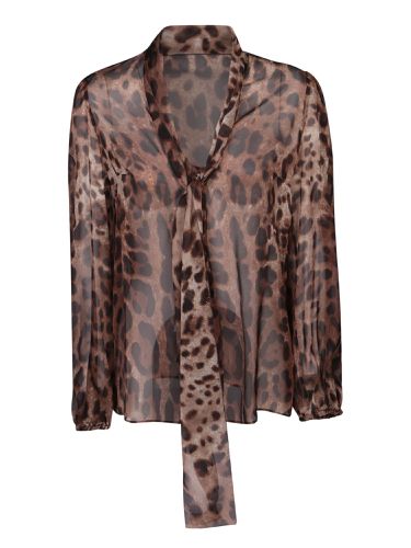 Leopard Print Chiffon Shirt - Dolce & Gabbana - Modalova