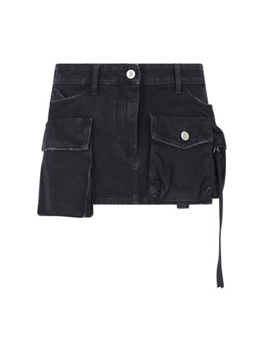 The Attico Fay Mini Denim Skirt - The Attico - Modalova