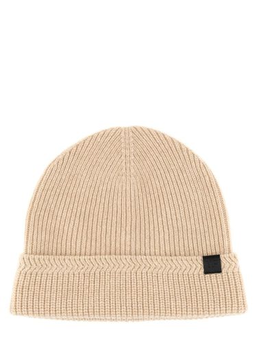 Tom Ford Tf Patch Ribbed Beanie - Tom Ford - Modalova