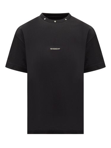 Embroidery And Logo Cotton T-shirt - Givenchy - Modalova