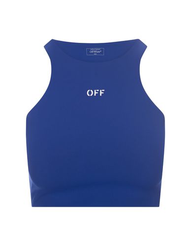 Sleeveless Crop Top With Logo - Off-White - Modalova