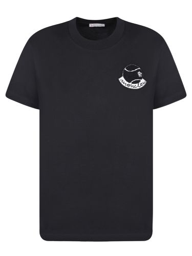 Moncler Roundneck Black T-shirt - Moncler - Modalova