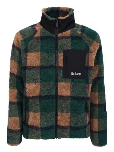 Bicolored Green- Zip Sherpa Jacket - MC2 Saint Barth - Modalova