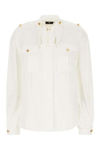 White Viscose Blouse - Elisabetta Franchi - Modalova