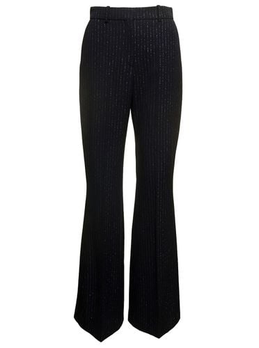 Striped Flare Pants With Lurex Detail In Wool Woman - Balmain - Modalova