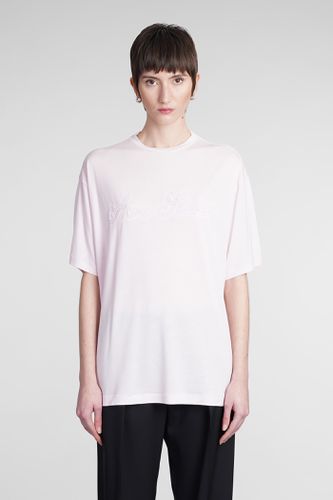 T-shirt In Rose-pink Wool And Polyester - Acne Studios - Modalova