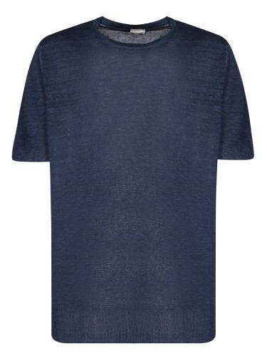 Lino Blue Knit T-shirt - 120% Lino - Modalova