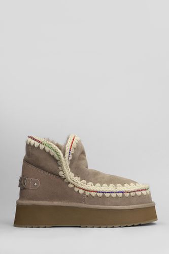 Eskimo 18 Ankle Boots Inside Wedge In Suede - Mou - Modalova