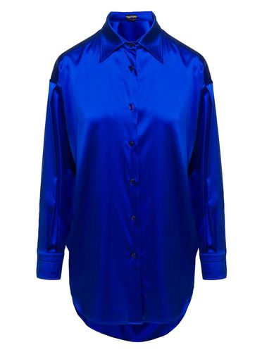 Relaxed Shirt With Pointed Collar In Stretch Silk Woman - Tom Ford - Modalova