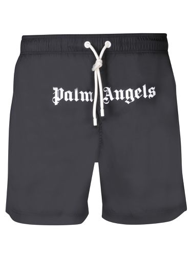 Palm Angels Logo Black Swimsuit - Palm Angels - Modalova