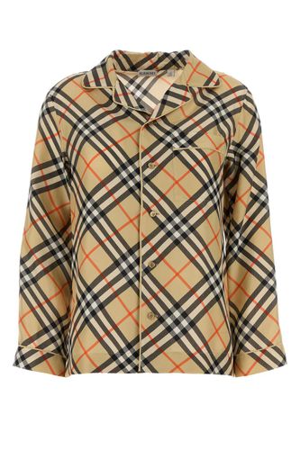 Burberry Embroidered Silk Shirt - Burberry - Modalova