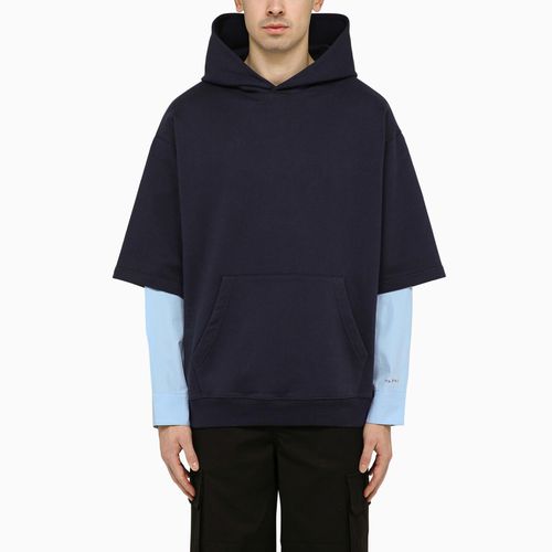 Marni Blue Layered-design Hoodie - Marni - Modalova