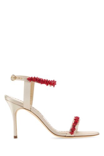 Sand Satin Cienzan Sandals - Manolo Blahnik - Modalova