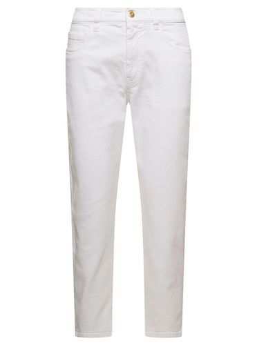 Pockets Jeans With Monile Detail In Stretch Cotton Denim Woman - Brunello Cucinelli - Modalova