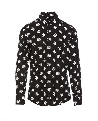 Dg Logo Print Martini Shirt - Dolce & Gabbana - Modalova