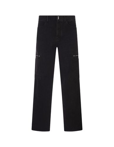 Givenchy Cargo Jeans In Black Denim - Givenchy - Modalova