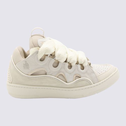 Lanvin White Leather Curb Sneakers - Lanvin - Modalova