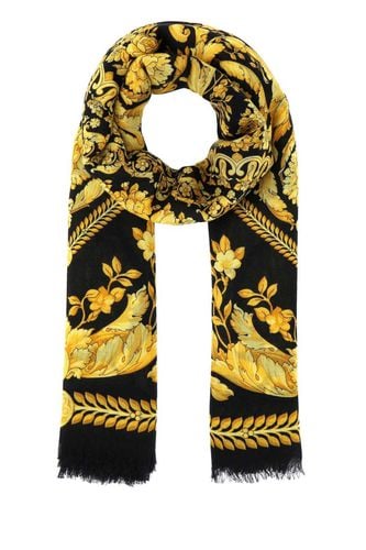 Baroque Pattern Knitted Scarf - Versace - Modalova