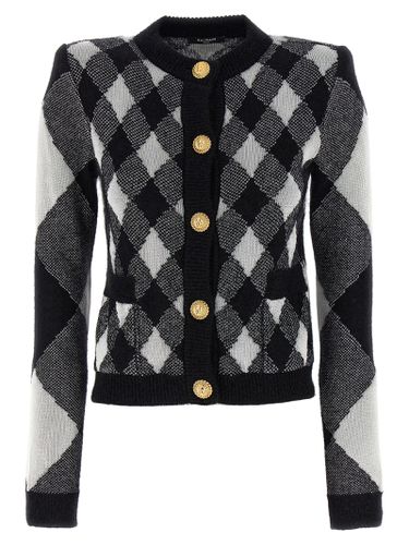 Balmain Vichy Knit Cardigan - Balmain - Modalova