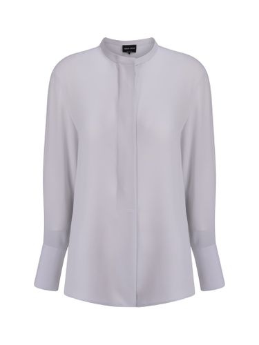 Band Collar Plain Shirt - Giorgio Armani - Modalova