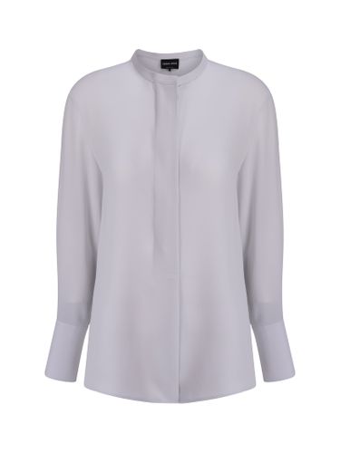 Band Collar Plain Shirt - Giorgio Armani - Modalova