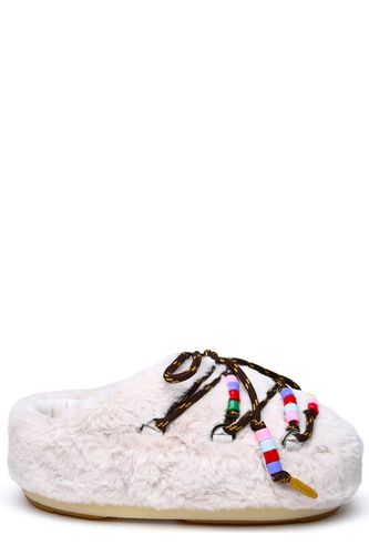 Faux-fur Bead-embellished Lace-up Fastened Mules - Moon Boot - Modalova