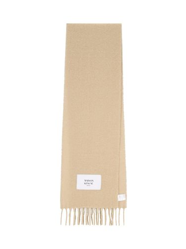 Large Scarf With Fringes - Maison Kitsuné - Modalova