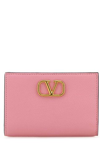 Pink Leather Vlogo Wallet - Valentino Garavani - Modalova