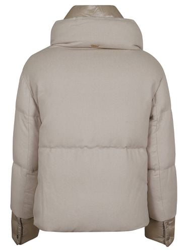 Bomber Down Jacket In Cash, Silk And Nylon - Herno - Modalova