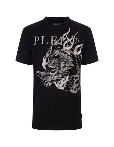 T-shirt With Crystal Lion Circus - Philipp Plein - Modalova