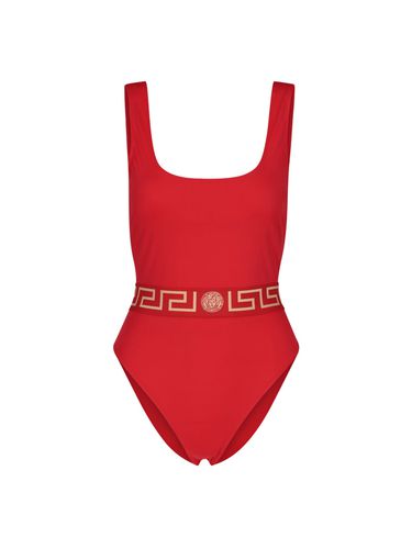 Greca Border Low Back Swimsuit - Versace - Modalova