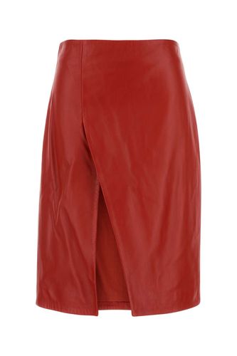 Red Leather Ekare Skirt - Loulou Studio - Modalova