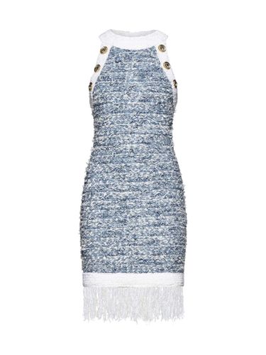 Balmain Fringed Tweed Dress - Balmain - Modalova