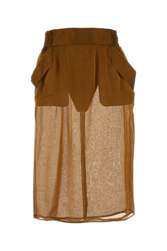 Saint Laurent Copper Silk Skirt - Saint Laurent - Modalova