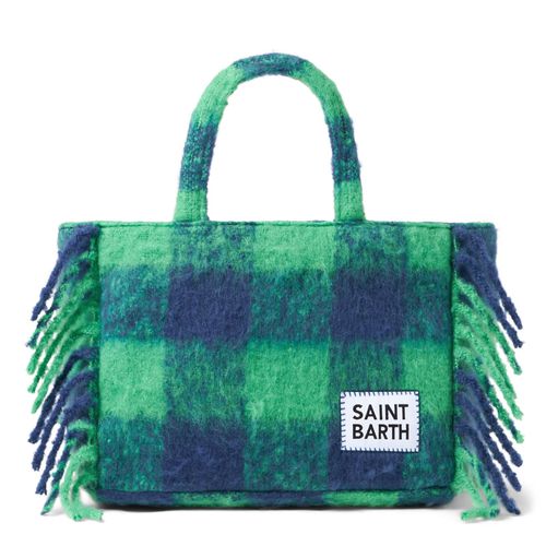 Colette Handbag With Green Tartan Print - MC2 Saint Barth - Modalova
