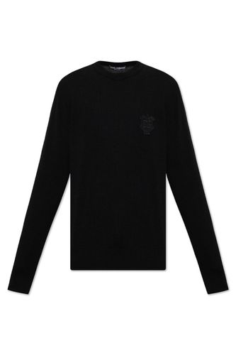 Dg Embroidered Crewneck Jumper - Dolce & Gabbana - Modalova