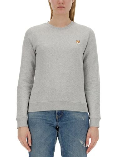 Sweatshirt With Fox Patch - Maison Kitsuné - Modalova