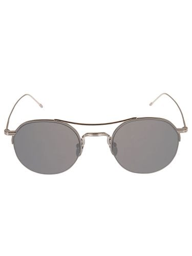 Round Frame W/ Top Bar Sunglasses - Thom Browne - Modalova