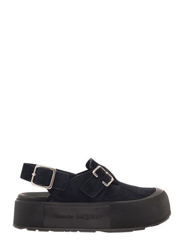 Mount Slick Close-toe Sandals With Platform And Logo Engraved In Leather Man - Alexander McQueen - Modalova